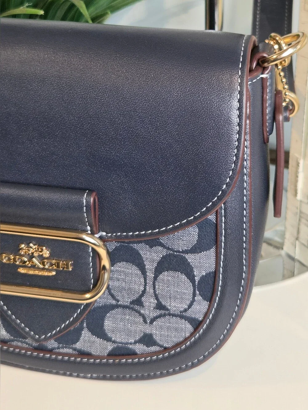 Coach Morgan Saddle Bag In Signature Chambray (Style CH143)